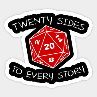 DND Twenty Sides To Every Story Sticker